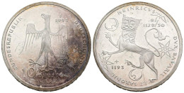 ALEMANIA. 10 Marcos (Ar. 15,58g/33mm). 1995. Stuttgar F. 800 Aniversario De La  - Otros & Sin Clasificación