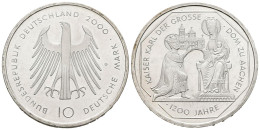 ALEMANIA. 10 Marcos (Ar. 15,48g/33mm). 2000. Karlsruhe G. 1200 Aniversario Cate - Autres & Non Classés