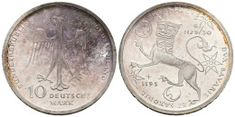 ALEMANIA. 10 Marcos (Ar. 15,57g/33mm). 1995. Stuttgar F. 800 Aniversario De La  - Otros & Sin Clasificación