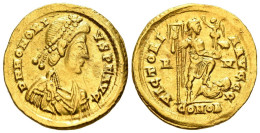 HONORIO. Sólido. (Au. 4,42g/21mm). 395-423 D.C. Constantinopla. (RIC X 1352, Ca - The End Of Empire (363 AD To 476 AD)