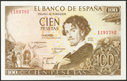 100 Pesetas. 19 De Noviembre De 1965. Sin Serie. (Edifil 2017: 470). Apresto Or - Andere & Zonder Classificatie