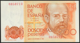 200 Pesetas. 16 De Septiembre De 1980. Sin Serie Y Numeración Muy Baja. (Edifil - Other & Unclassified