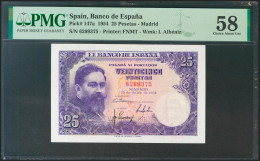 25 Pesetas. 22 De Julio De 1954. Sin Serie. (Edifil 2021: 467, Pick: 147a). EBC - Otros & Sin Clasificación