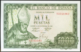 1000 Pesetas. 19 De Noviembre De 1965. Serie Y. (Edifil 2021: 471b). Apresto Or - Autres & Non Classés