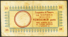 IGUALADA (BARCELONA). 25 Pesetas. 1 De Septiembre De 1961. Cooperativa De Consu - Altri & Non Classificati