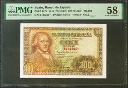 100 Pesetas. 2 De Mayo De 1948. Serie B. (Edifil 2021: 456a). Inusual En Esta C - Altri & Non Classificati