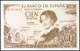 100 Pesetas. 19 De Noviembre De 1965. Serie 1E. (Edifil 2021: 470a). Apresto Or - Other & Unclassified