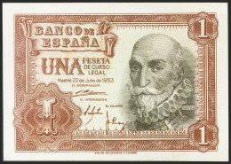 1 Peseta. 22 De Julio De 1953. Serie I. (Edifil 2021: 465a). Apresto Original.  - Otros & Sin Clasificación