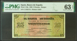 25 Pesetas. 20 De Mayo De 1938. Serie C. (Edifil 2021: 430a, Pick: 110a). Apres - Andere & Zonder Classificatie