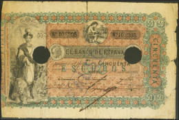 100 Escudos. 1 De Enero De 1866. Falso De época Y Marca FALSO. Sin Serie. (Edif - Autres & Non Classés