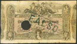 50 Pesetas. 1 De Enero De 1875. Falso De época Y Marca FALSO. Sin Serie. (Edifi - Altri & Non Classificati