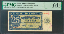 25 Pesetas. 21 De Noviembre De 1936. Serie C. (Edifil 2021: 419a, Pick: 99a). R - Other & Unclassified