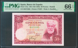 50 Pesetas. 31 De Diciembre De 1951. Serie B. (Edifil 2021: 462a, Pick: 141a).  - Andere & Zonder Classificatie