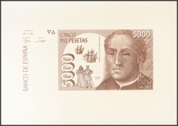 Conjunto De 2 Pruebas Definitivas Tanto Del Anverso Como El Reverso Del Billete - Otros & Sin Clasificación