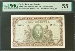 100 Pesetas. 9 De Enero De 1940. Serie H. (Edifil 2021: 438a, Pick: 118a). EBC+ - Other & Unclassified