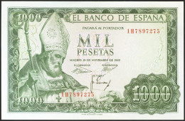 1000 Pesetas. 19 De Noviembre De 1965. Serie 1H. (Edifil 2021: 471b). Conserva  - Altri & Non Classificati