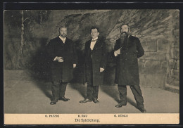 AK Freiberg, Bergfestspiel 1914, Die Spielleitung O. Patzig, R. Rau U. O. Rühle  - Freiberg (Sachsen)