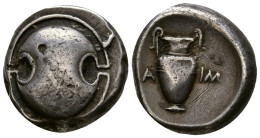 BOEOTIA, Thebes. Estátera. (Ar. 12,23g/21mm). 379-368 A.C. (SNG Copenhagen 323; - Greek