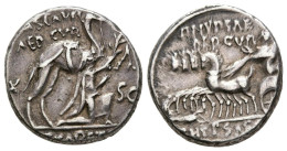 GENS AEMILIA. Denario. (Ar. 3,96g/17mm). 58 A.C. Roma. (FFC 123; Crawford 422/1 - República (-280 / -27)