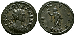 CARO. Antoniniano. (Ae. 4,22g/22mm). 282 D.C. Ticinum. (RIC 82). Anv: Busto Rad - La Tétrarchie (284 à 307)