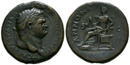 TITO. Sestercio. (Ae. 24,67g/33mm). 77-78 D.C. Roma. (RIC 1021). Anv: Cabeza La - The Flavians (69 AD To 96 AD)