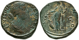 FAUSTINA II. Sestercio. (Ae. 28,43g/30mm). 161-176 D.C. Roma. (RIC 1645). Anv:  - The Anthonines (96 AD To 192 AD)