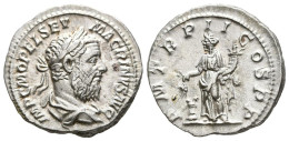 MACRINO. Denario. (Ar. 3,39g/19mm). 217 D.C. Roma. (RIC 26). Anv: Busto Lauread - Les Sévères (193 à 235)