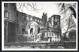 AK Stuttgart, Altes Schloss Nach Dem Brand 1931  - Catastrofi