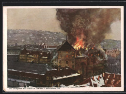 AK Stuttgart, Das Alte Schloss Brennt Weihnachten 1931  - Catastrofi