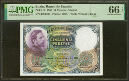 50 Pesetas. 25 De Abril De 1931. Sin Serie. (Edifil 2021: 359, Pick: 82). Raro  - Otros & Sin Clasificación