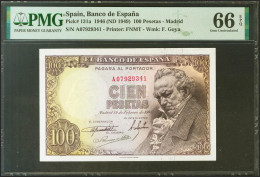 100 Pesetas. 19 De Febrero De 1946. Serie A. (Edifil 2021: 451a, Pick: 131a). R - Other & Unclassified