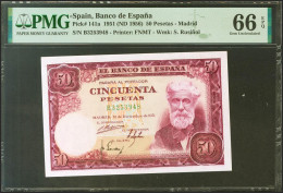 50 Pesetas. 31 De Diciembre De 1951. Serie B. (Edifil 2021: 462a, Pick: 141a).  - Otros & Sin Clasificación