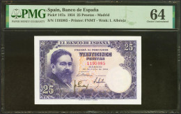 25 Pesetas. 22 De Julio De 1954. Sin Serie. (Edifil 2021: 467, Pick: 147a). Inu - Altri & Non Classificati