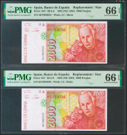 2000 Pesetas. 24 De Abril De 1992. Pareja Correlativa. Serie Especial 9D. (Edif - Sonstige & Ohne Zuordnung