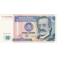 Billet, Pérou, 10 Intis, 1987, 1987-06-26, KM:128, NEUF - Peru