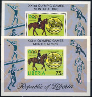 Afrika Liberia 990-995 A+B Block 18 Aü+B Olympia Sport Montreal Satz + Block - Liberia