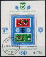 Bulgarien Block 97 Fußball Weltmeisterschaft 1982 Spanien Gestempelt Kat 50,00 - Brieven En Documenten