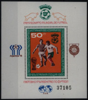 Bulgarien Block 104 FIFA Fußball-Weltmeisterschaft WM 1982 Postfrisch MNH - Briefe U. Dokumente