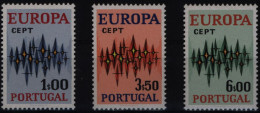 Portugal 1166-1168 Europa CEPT 1972 Komplett Postfrisch ** MNH - Covers & Documents