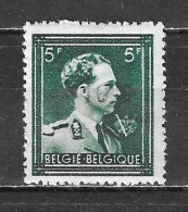 724P**  Leopold III Col Ouvert Surchargé -10% - Bonne Valeur - MNH** - LOOK!!!! - 1946 -10%