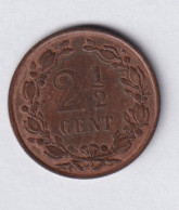 Münze Niederlande 52 - 2 1/2 Cent 1881 Wappenlöwe Bronze Ss - Other & Unclassified