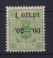 Island D 15 A Ungebraucht 20 A Grün Dienstmarke Aufdruck - Briefe U. Dokumente