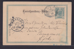 Österreich Ganzsache 5 H. Ab Karlsbad Tschechien Karlovy Vary Böhmen N Pirmasens - Storia Postale