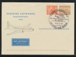 Flugpost Berlin Lufthansa Privatganzsache 8+4 Pfg. Bauten SST Charlottenburg - Avions