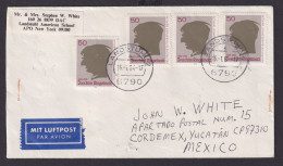 Berlin Flugpost Brief MEF 701 Destination Landstuhl Cordemex Yucatan Mexiko - Lettres & Documents