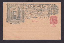 Portugisisch Indien Portugal Kolonien Ganzsache Afrika 10 Reis 1498-1898 - Lettres & Documents