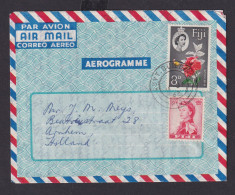 Flugpost Fiji Fitschi Inseln MIF Queen Elisabeth GDVT Buildings Nach Arnhem Sehr - Fidji (1970-...)