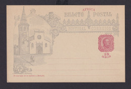 Portugisisch Indien Portugal Kolonien Ganzsache Afrika 10 Reis Fernandes - Covers & Documents