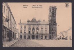 Ansichtskarte Menin Meenen Belgien Hotel De Ville Feldpost N. Dresden - Altri & Non Classificati