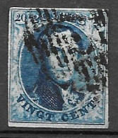 OBP7A Met 4 Randen En Met Balkstempel P73 Liege (onduidelijk, Zie Scans) - 1851-1857 Medallones (6/8)